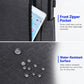 REMOID front zipper pocket holding a tablet; water-resistant textured surface