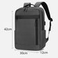 Water-resistant laptop backpack, dark gray, front zipper pocket and padded shoulder straps