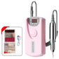 Pink nail drill machine with LCD speed display and detachable metal handpiece