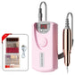 Pink nail drill machine with LCD speed display and metal grip handpiece