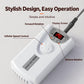 White electric nail drill unit with LCD screen, buttons, and connected e-file cord