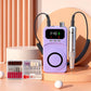 Purple rechargeable electric nail drill kit with LCD display, handpiece and bits tray
