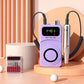 Purple rechargeable electric nail drill kit with LCD display, handpiece and bit case