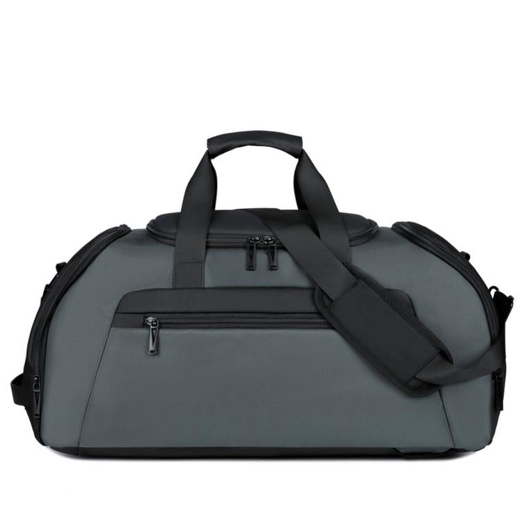 REMOID T18 large gym duffle bag with front zip pocket, top handle, and shoulder strap.
