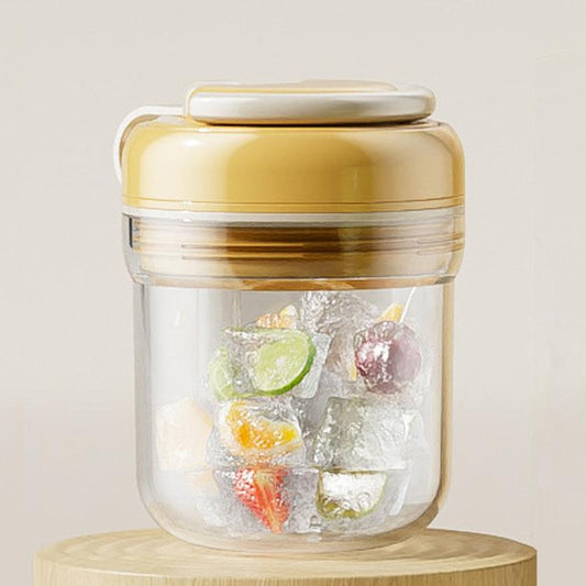 Ice Cube Mold Cup Portable Press Ice Making Cup, Orange 380ml, Green 380ml, White 380ml, Orange 550ml, Green 550ml, White 550ml