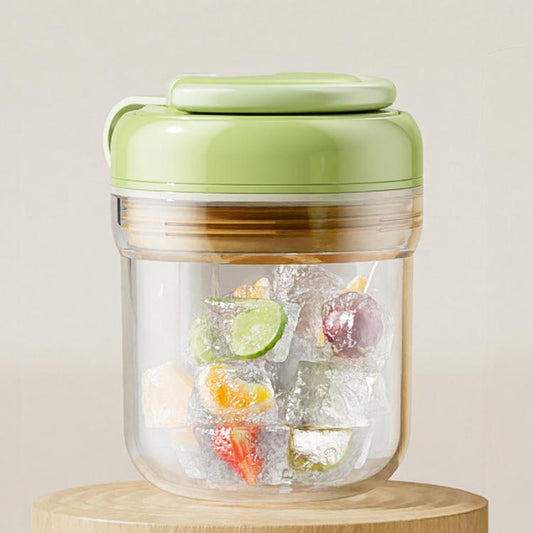 Ice Cube Mold Cup Portable Press Ice Making Cup, Orange 380ml, Green 380ml, White 380ml, Orange 550ml, Green 550ml, White 550ml