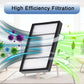 Rectangular air filter for robot vacuum with airflow illustration
