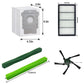 Robot vacuum filter and brush parts with size dimensions diagram