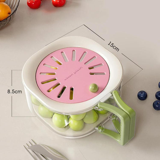 Home Fruit Vegetable Colander Collapsible Washing Basket With Lid