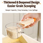 Large rice measuring scoop with sealing clip, thickened beige scoop and orange knob