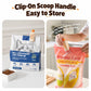 Clip-on scoop handle for rice measuring spoon, easy to store