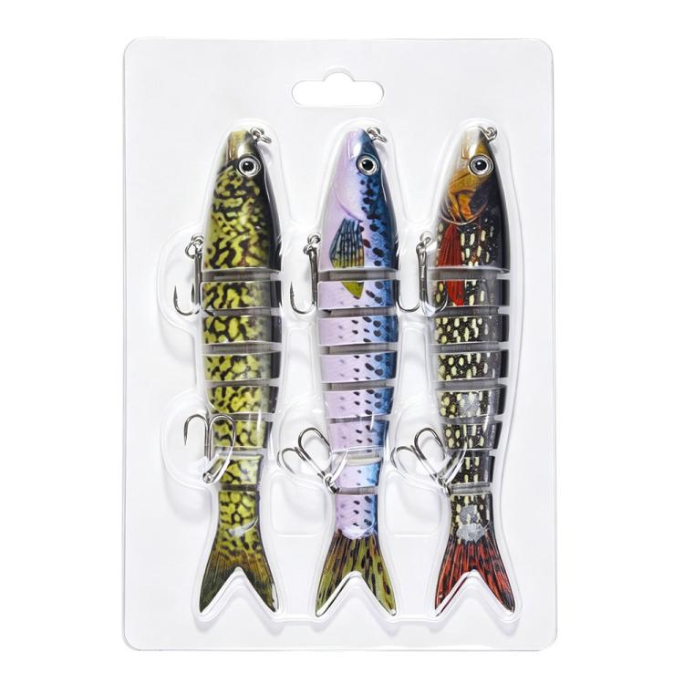 3 PCS/Set HENGJIA JM0633B Jointed Swimbaits Slow Sinking Multi Segmented Fishing Lures