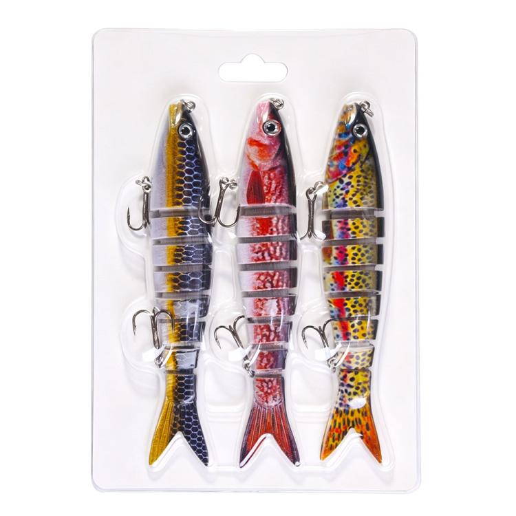 3 PCS/Set HENGJIA JM0633B Jointed Swimbaits Slow Sinking Multi Segmented Fishing Lures
