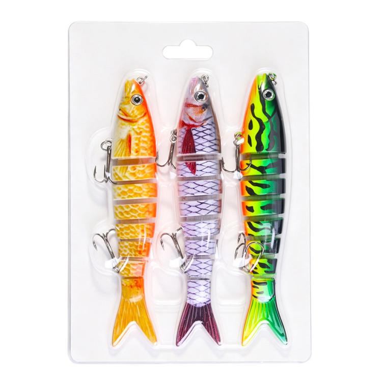 3 PCS/Set HENGJIA JM0633B Jointed Swimbaits Slow Sinking Multi Segmented Fishing Lures