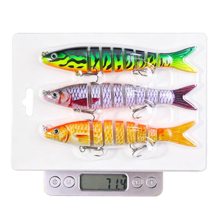 3 PCS/Set HENGJIA JM0633B Jointed Swimbaits Slow Sinking Multi Segmented Fishing Lures