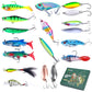 18 PCS/Box HENGJIA Fishing Lures Kit Multi-Type Hard Soft Baits Tackle Box Set