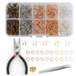 1125 PCS/Box Earring Making Kit Earring Hooks & Jump Rings Set DIY Jewelry Findings, Without Tool, With Tool
