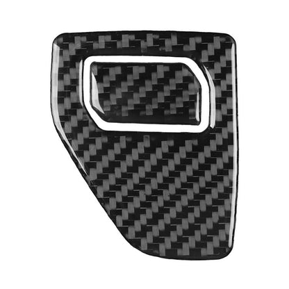 Carbon fiber passenger glove box switch panel sticker with chrome surround