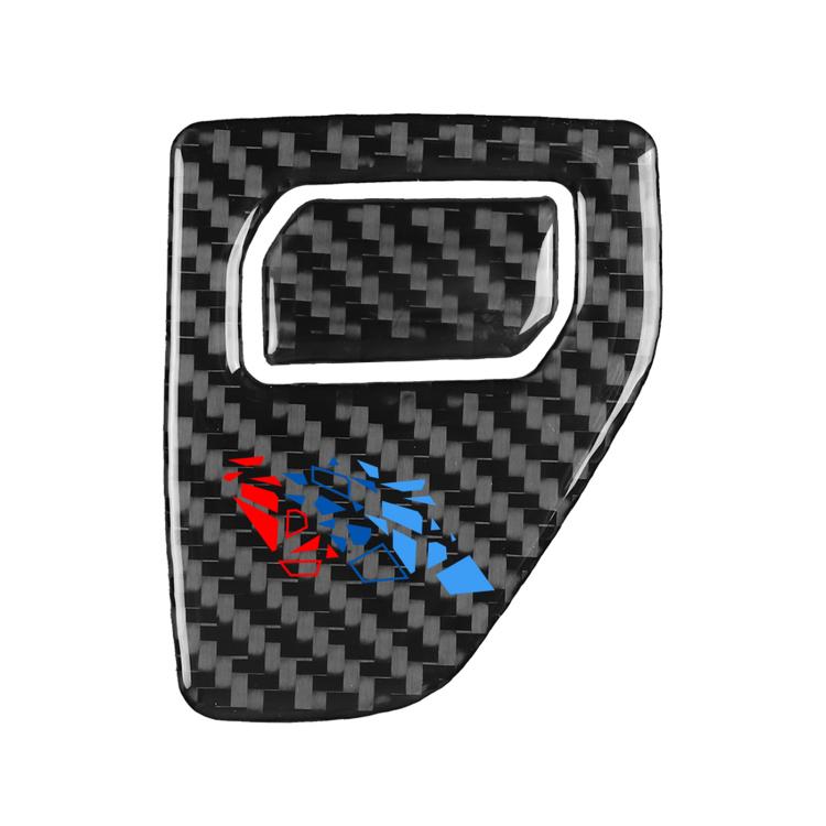 Carbon fiber passenger glove box switch panel sticker with alignment markings
