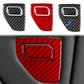 Passenger glove box switch panel sticker set: carbon fiber and red designs