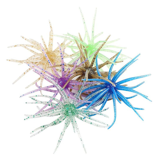 6 PCS/Pack HENGJIA Floating Sea Urchin Soft Fishing Lures Elastic TPR Bug Baits, 0.5g, 1.6g, 2.6g