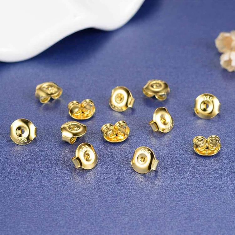 400 PCS/Box Earring Posts and Backs Kit 200 Pcs 4-Size Flat Pad Earring Studs 4-8mm & 200 Pcs Butterfly Backs