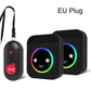 Wireless doorbell call pager system kit with EU plug receiver and black SOS transmitter