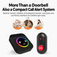 Wireless call alert system: black receiver with multicolor ring and black SOS pager