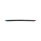 Trunk decorative car sticker strip, carbon-fiber with blue/red end accents