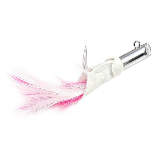 HENGJIA JI078 Bucktail Jig Buckskin Fishing Lures Feather Jig Heads Single Hook Baits, No. 2.5, No. 2.8, No. 3.0