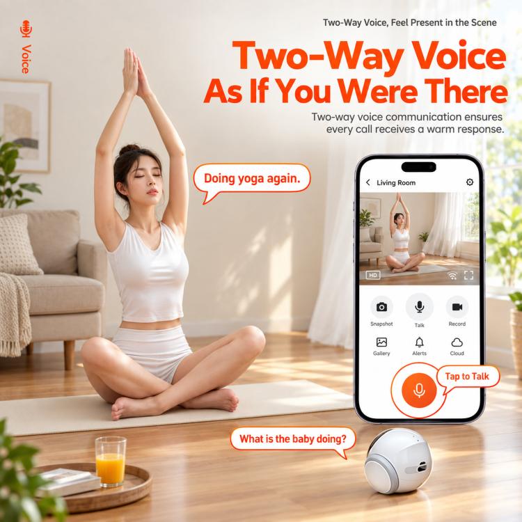 Pets Smart AI Robot Companion Camera With Remote Control, Auto Recharge & Night Vision