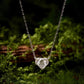 Heart-shaped moissanite pendant necklace with sterling silver chain