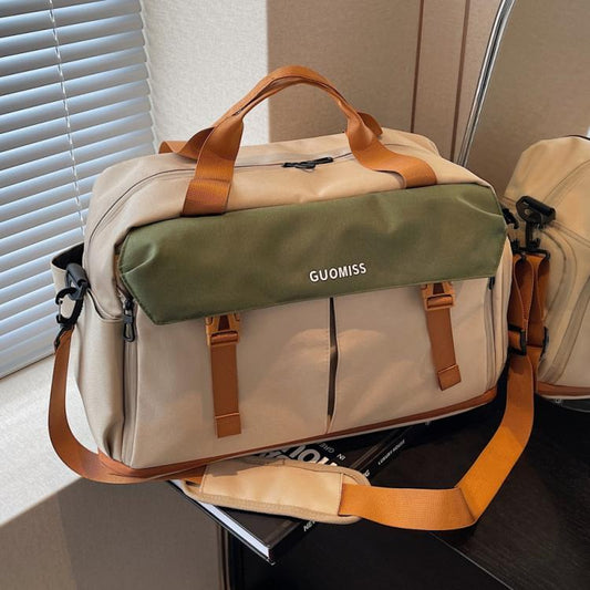 Expandable Travel Duffel Bag with Shoe Compartment Weekender Overnight Bag with Dry Wet Separation