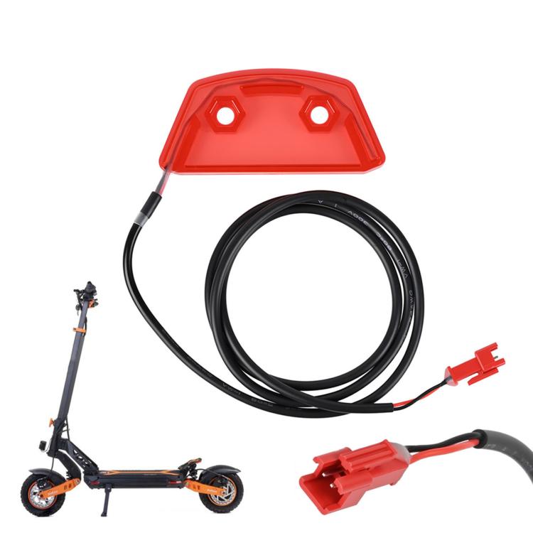 Taillight cable kit with red light cover, black wire, and red connector for e-scooter