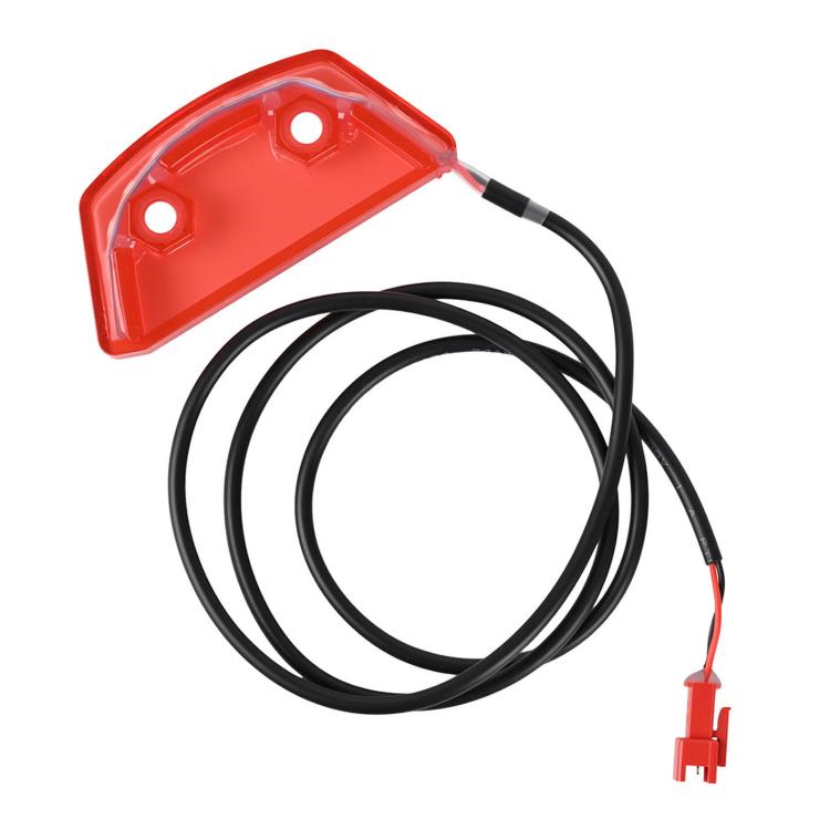 Red taillight cable with black wires and red plug connector