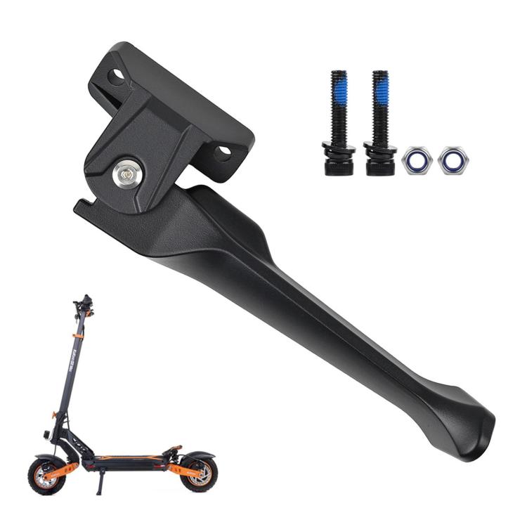 Black electric scooter kickstand side stand support with mounting bracket and screws