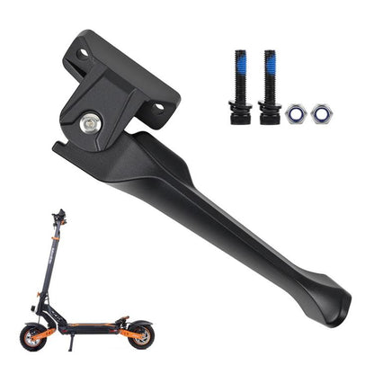 Black electric scooter kickstand side stand support with mounting bracket and screws