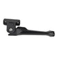 Black kickstand side stand support arm with top mounting plate and bolt hole