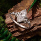 S925 Sterling Silver Teardrop-Shaped 2-Carat Moissanite Ring, 6 US Size, 7 US Size, 8 US Size