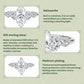 S925 Sterling Silver Teardrop-Shaped 2-Carat Moissanite Ring, 6 US Size, 7 US Size, 8 US Size