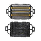 Replacement foil cassette, front and back view, silver mesh foils with gold bars