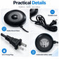 Magnetic charger base with stable round base, flexible power cord, and US 2-prong plug
