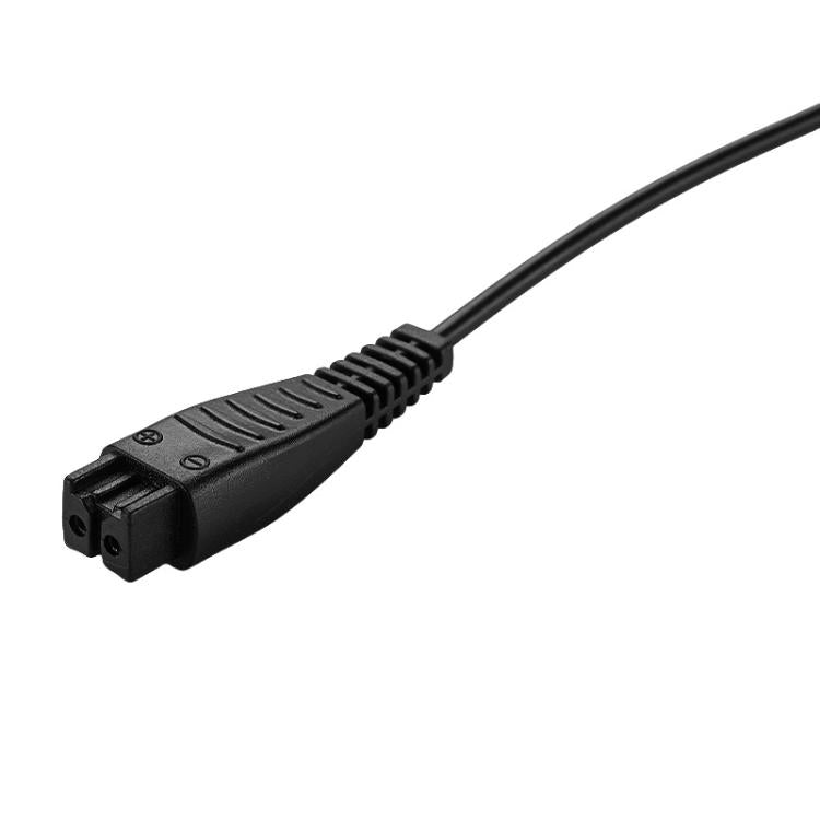 Black charger cable with DC connector plug