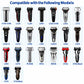 Compatibility chart listing supported Panasonic electric shaver model numbers