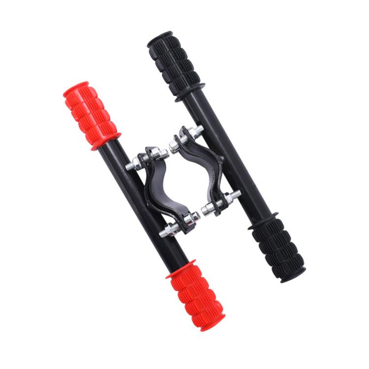 Child scooter handlebar grip bars with metal adjustment clamp