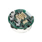 Electric scooter dashboard circuit board, green PCB with capacitors and multi-pin connector