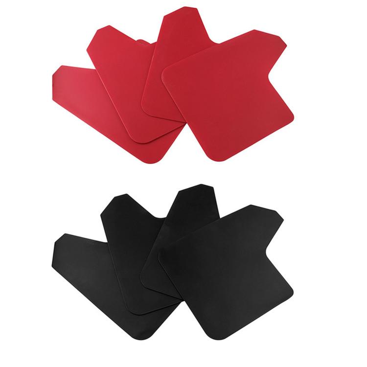 Universal splash guards bundle with red and black four-flap sets