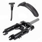 Black front suspension fork with front mudguard and kickstand stand