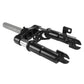 Black front fork shock absorber assembly with mounting bracket