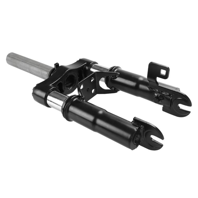 Black front fork shock absorber assembly with mounting bracket
